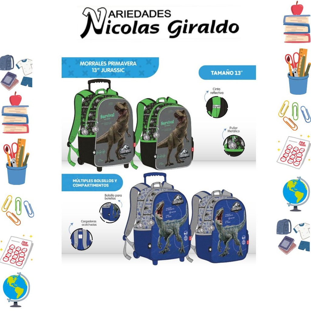 Morral primavera personaje pequeño jurassic
