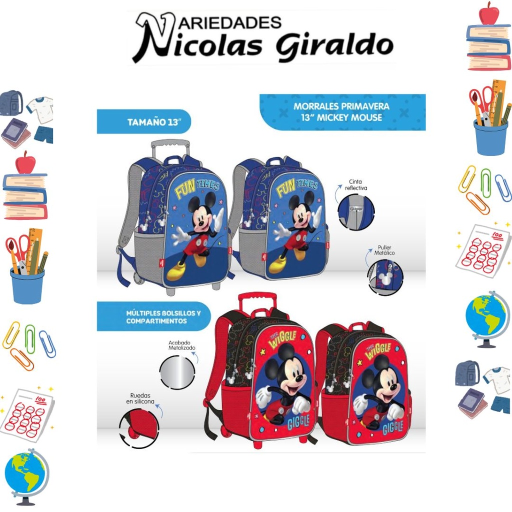 Morral primavera personaje pequeño mickey