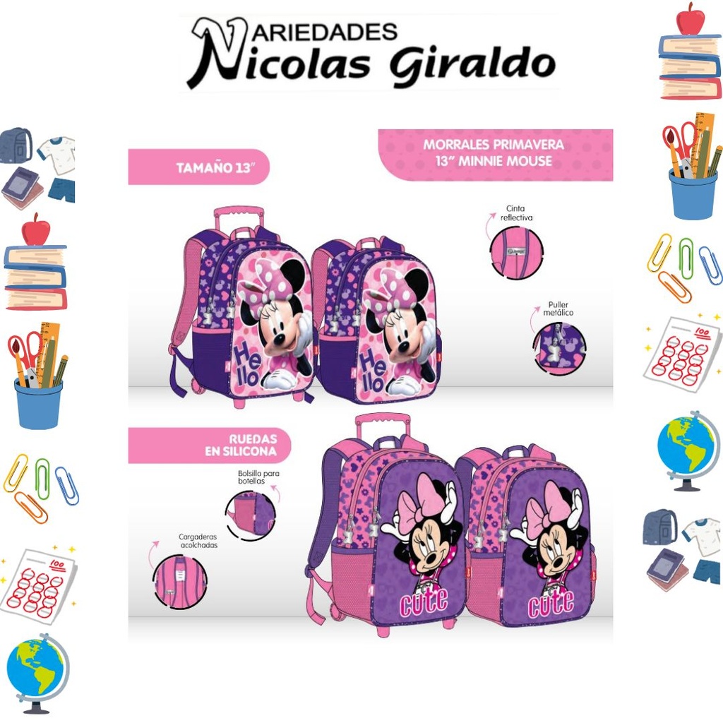 Morral primavera personaje pequeño minnie
