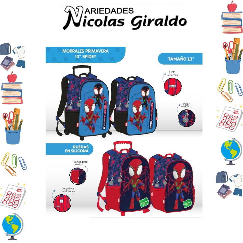 Morral primavera personaje pequeño spidey