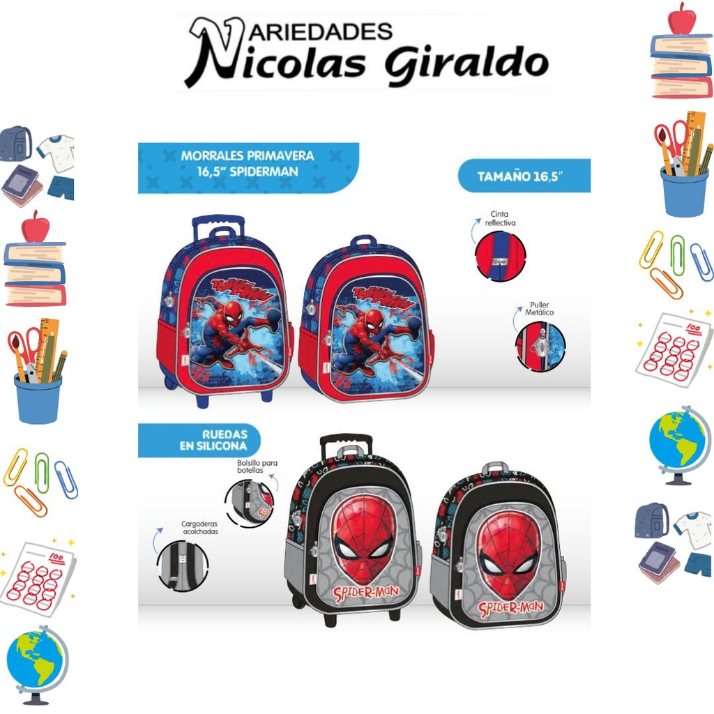 Morral primavera personajes grande spiderman