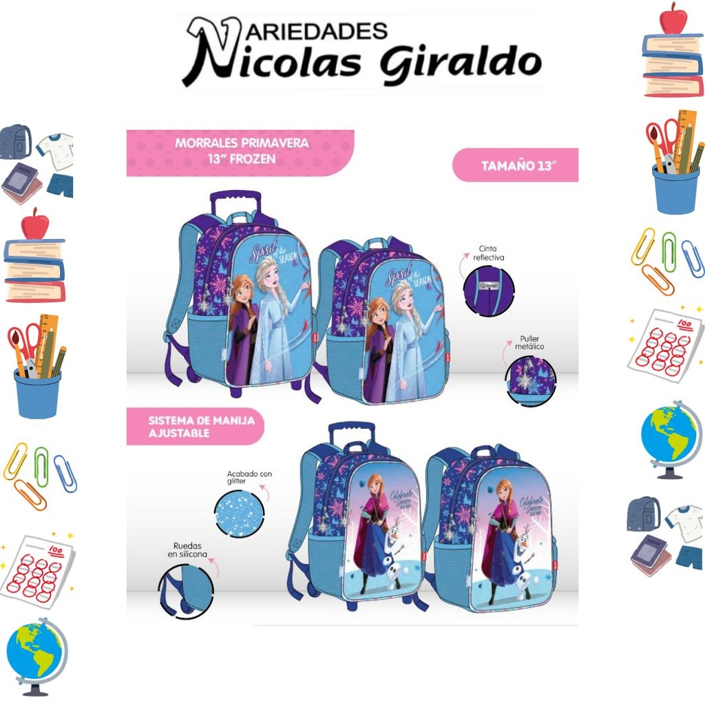 Morral primavera personaje pequeño frozen