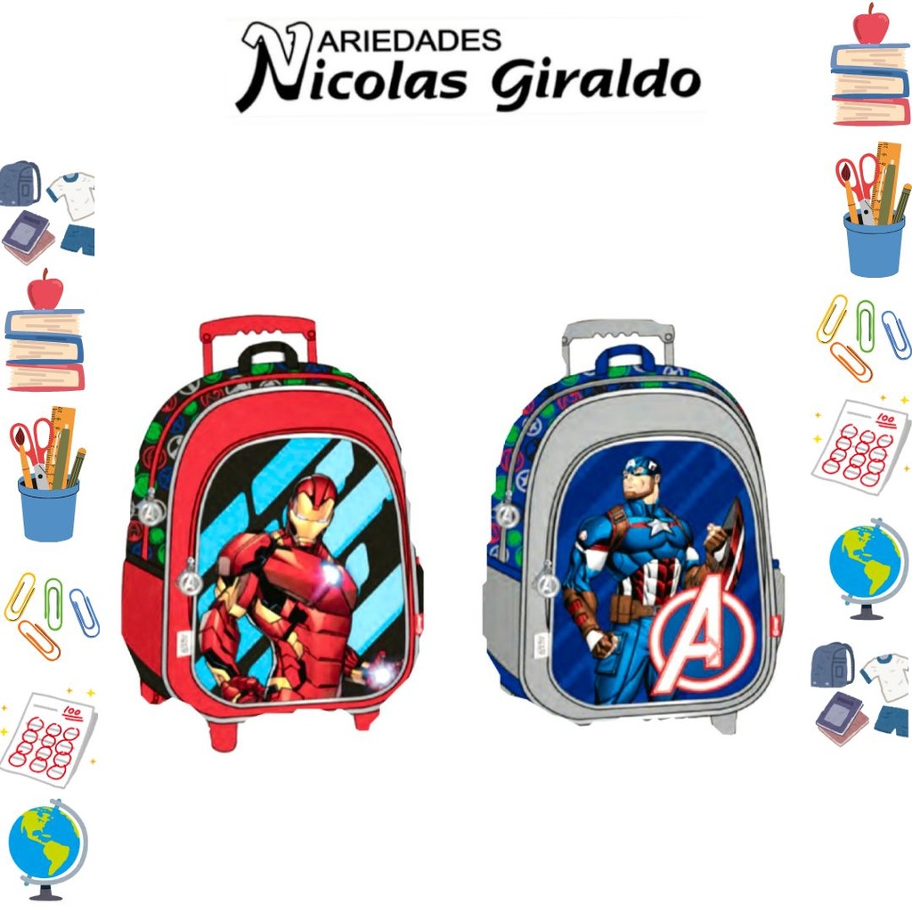 [622-003-1510] Morral primavera ruedas grande avengers