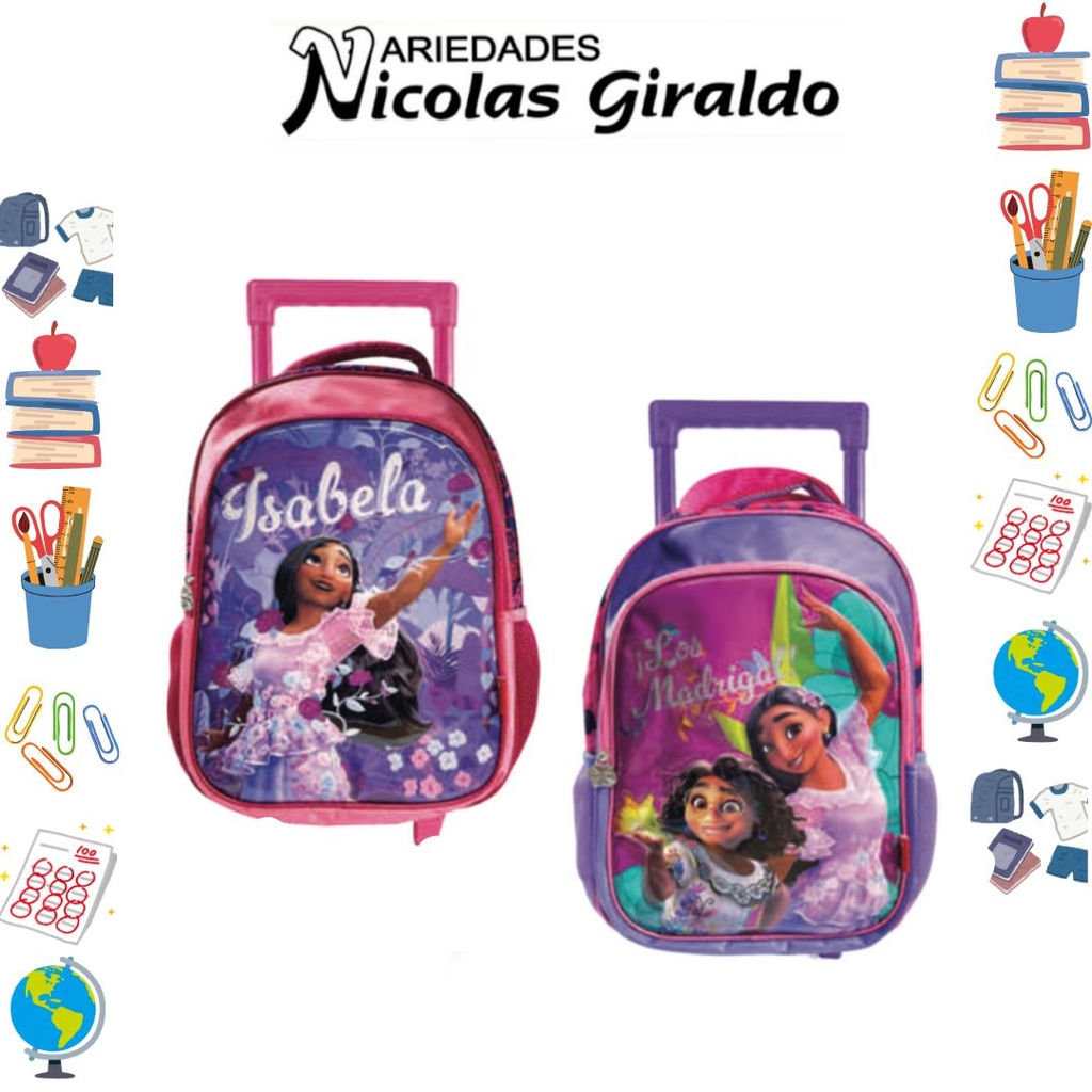 Morral primavera ruedas grande encanto