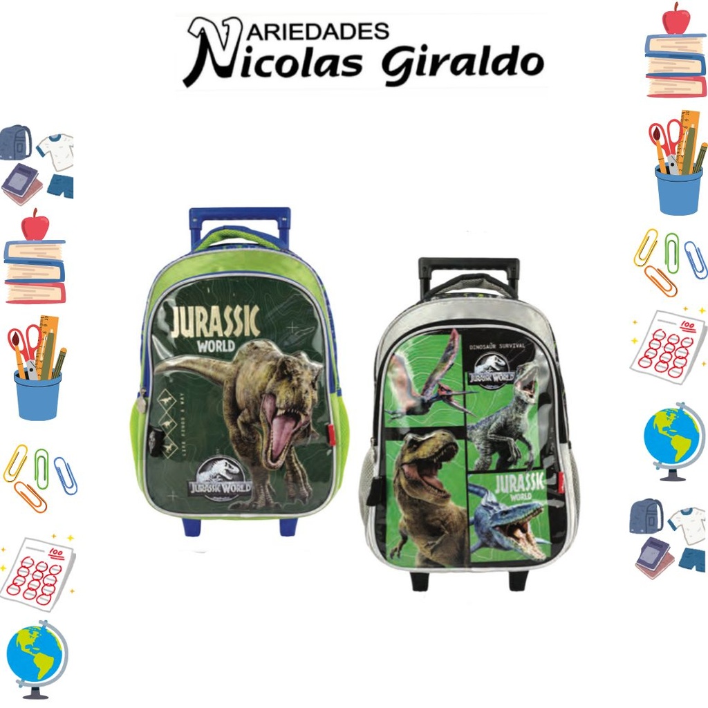 Morral primavera ruedas grande jurasic