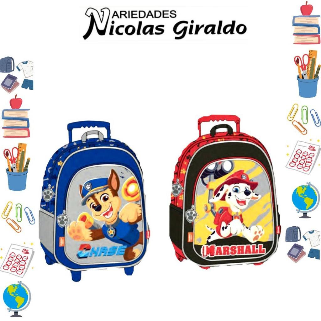 [622-029-1514] Morral primavera ruedas grande paw patrol