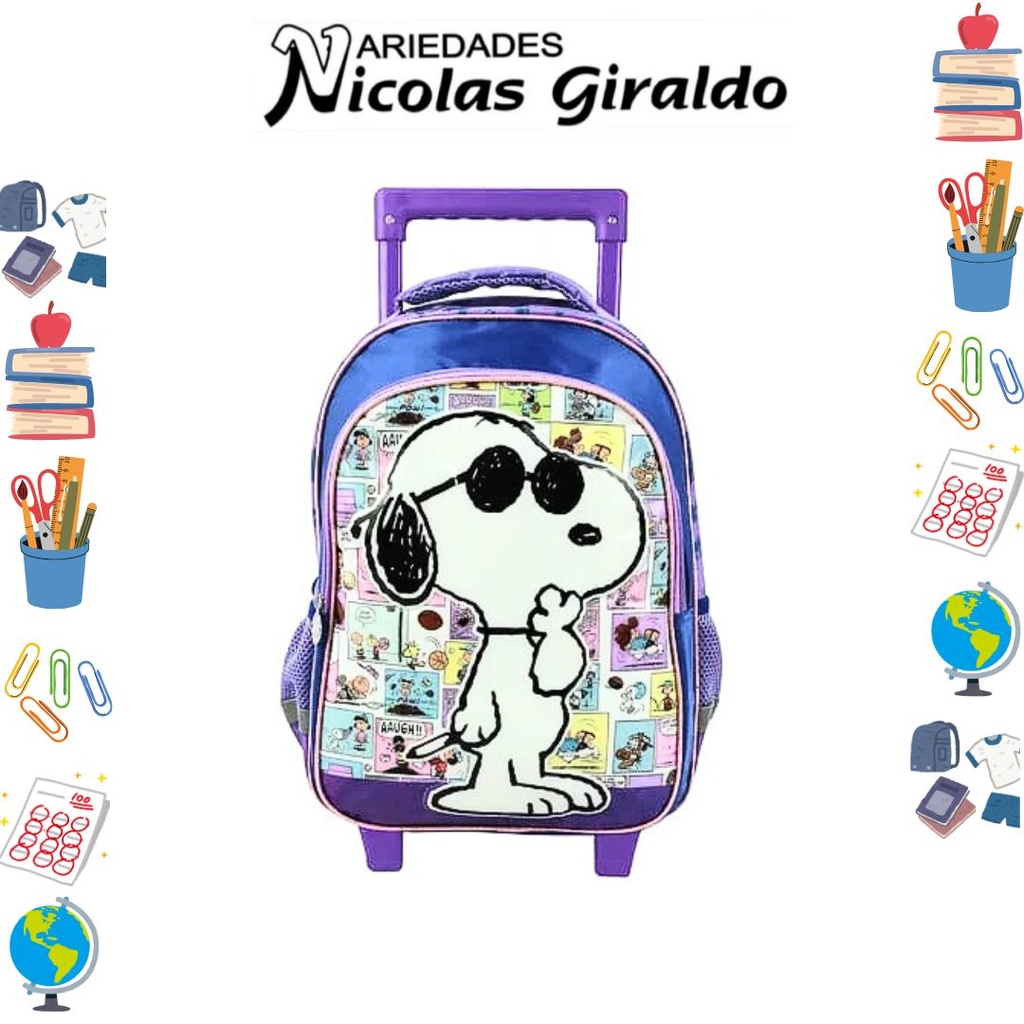 Morral primavera ruedas grande snoopy