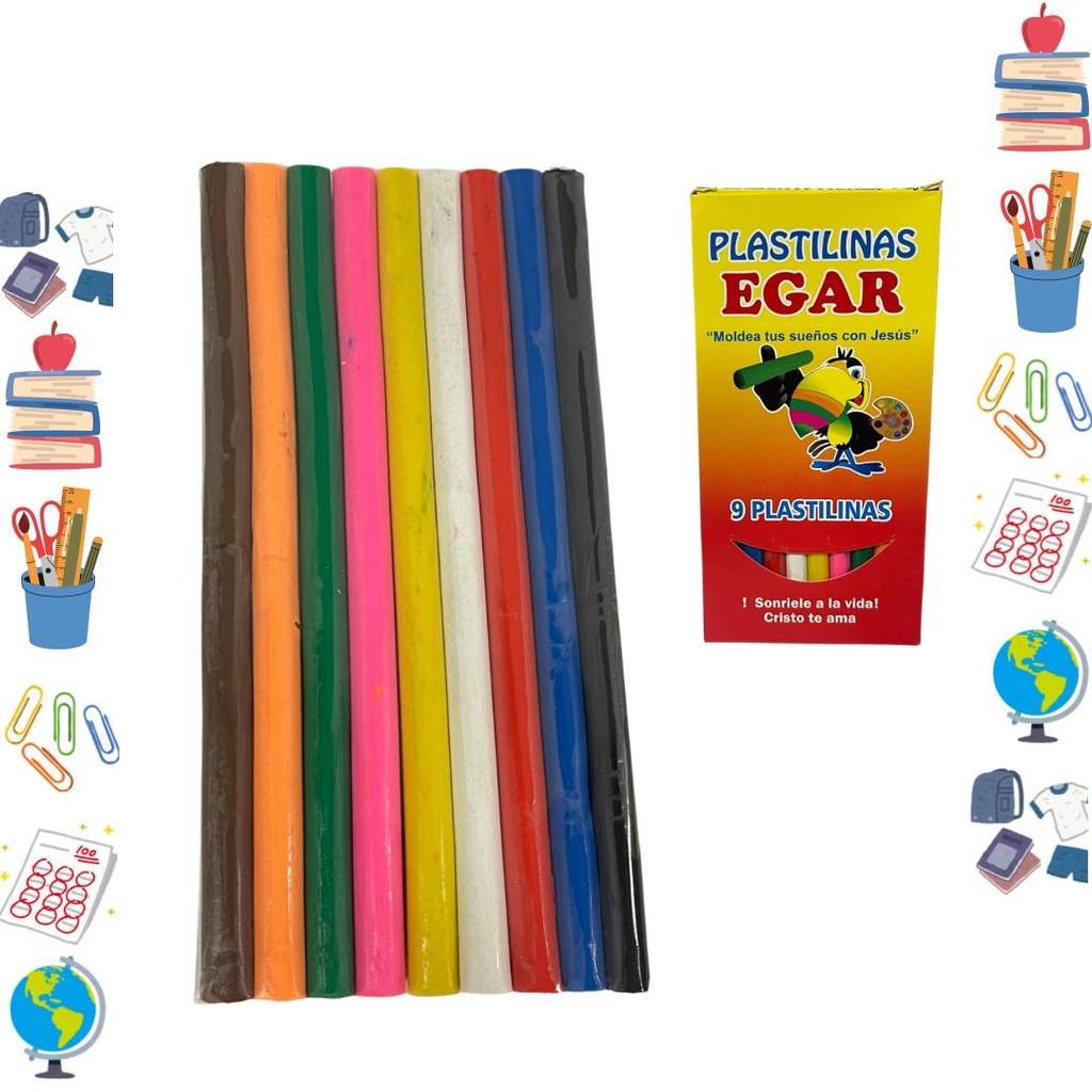Plastilina egar larga x 9