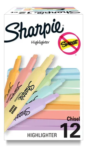 Resaltador sharpie pastel surtido caja x12 2167128