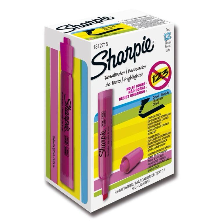 Resaltador sharpie tank fucsia caja x12