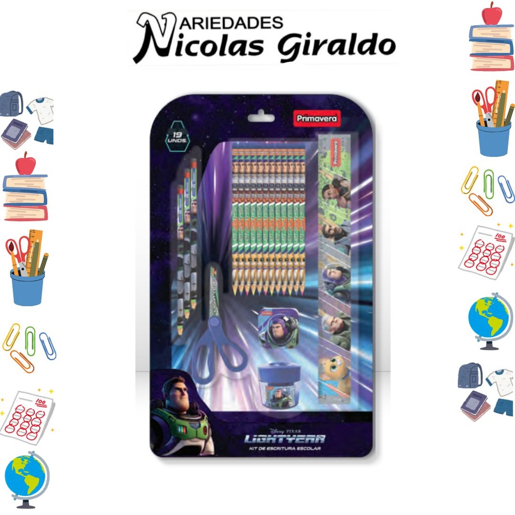 Set uso escolar primavera buzz light year