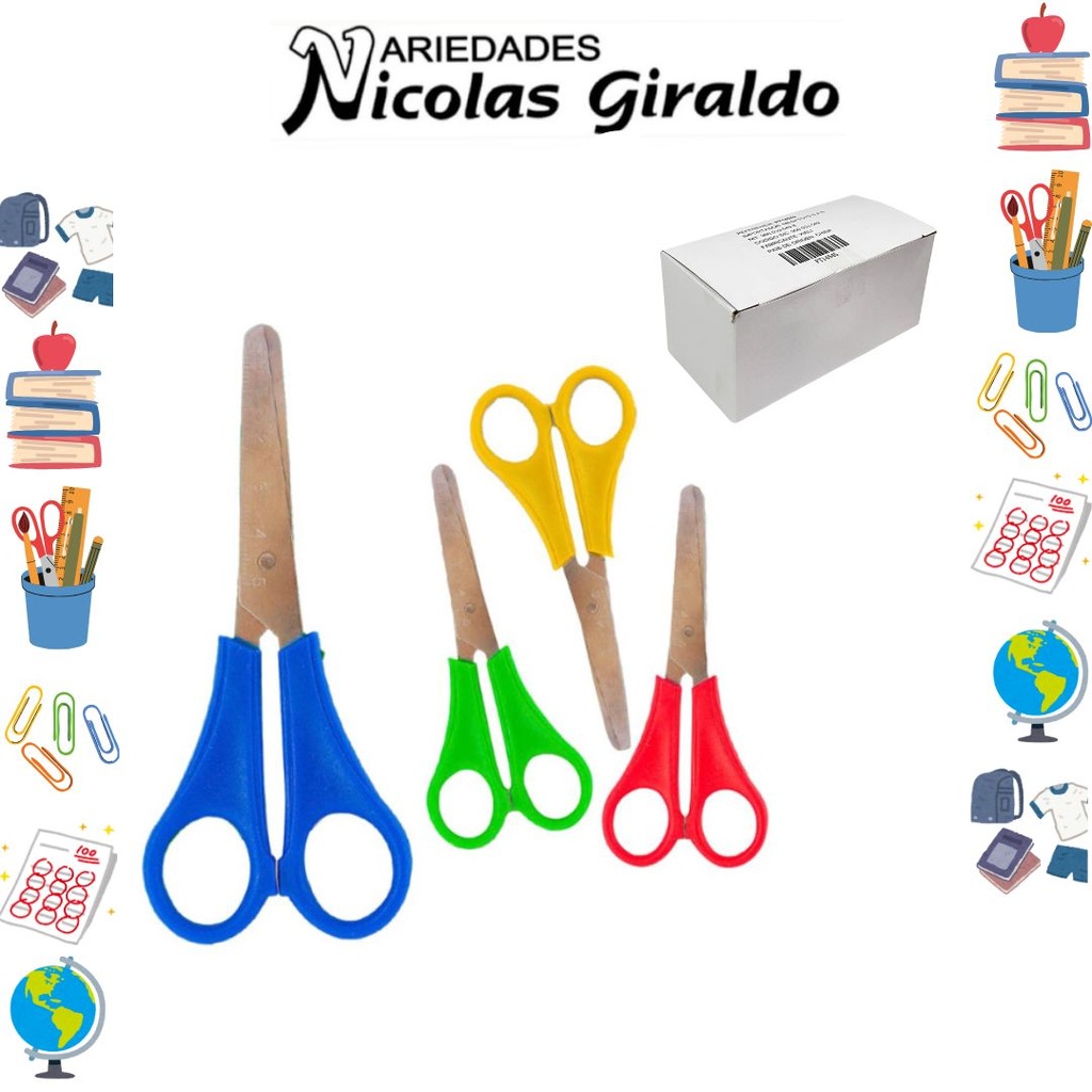 (SE1986)Tijera punta roma economica caja x24