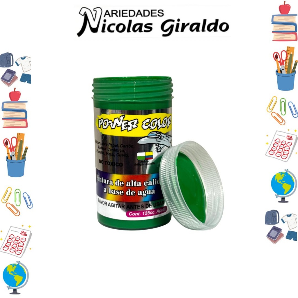 Vinilo power color x125 cc verde
