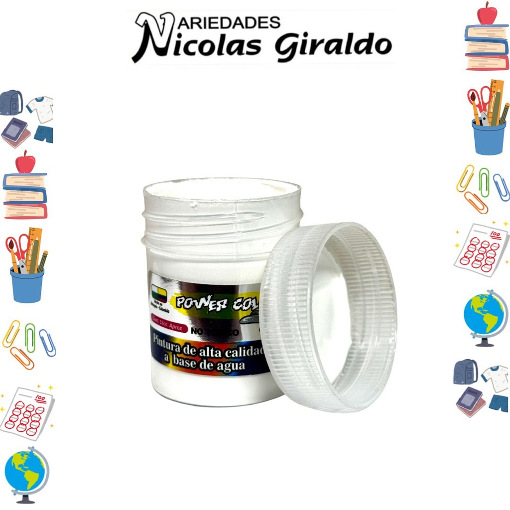 Vinilo power color x33 cc blanco