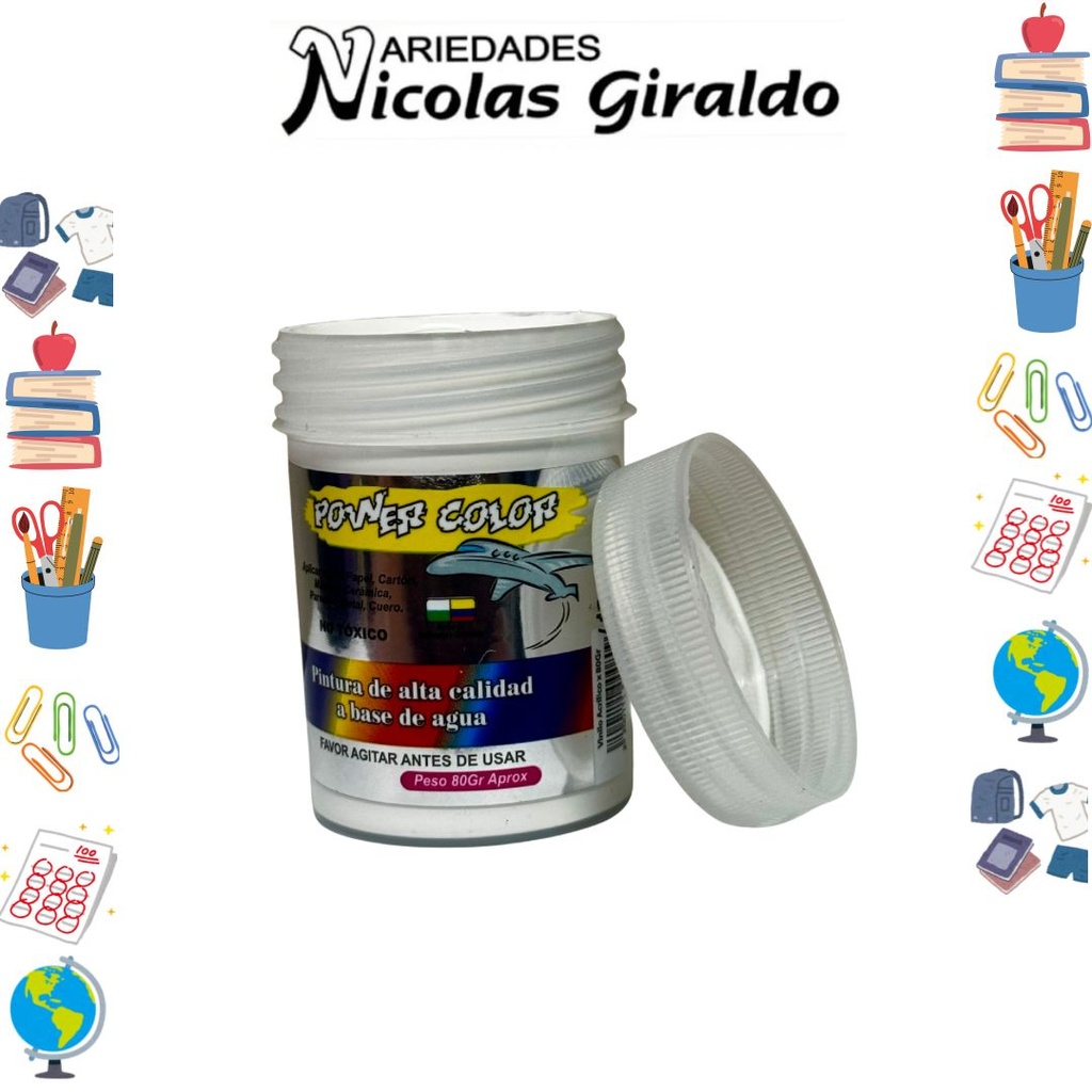 Vinilo power color x80 cc blanco