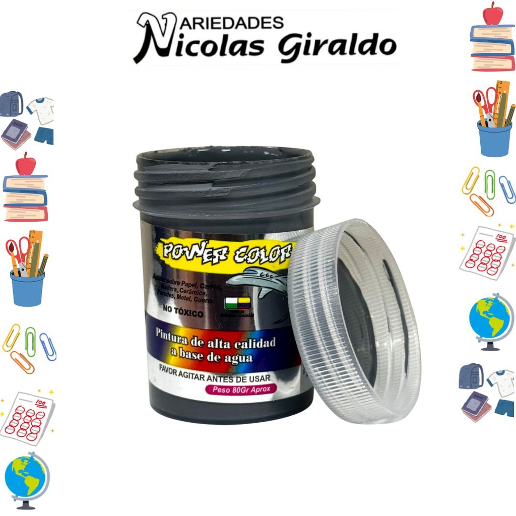 [1000809] Vinilo power color x80 cc gris