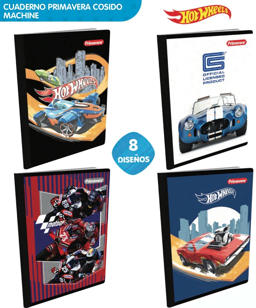 Cuaderno cosido prim. 100 H hombre rayas