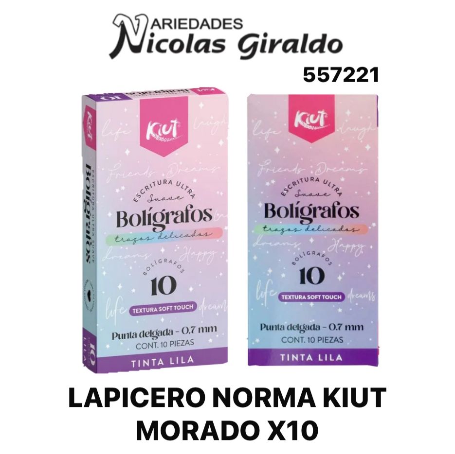 lapicero norma kiut morado x10
