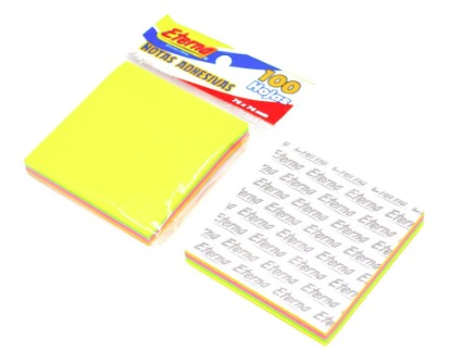 Notas adhesivas eterna 4 colores x100pcs pqt x12