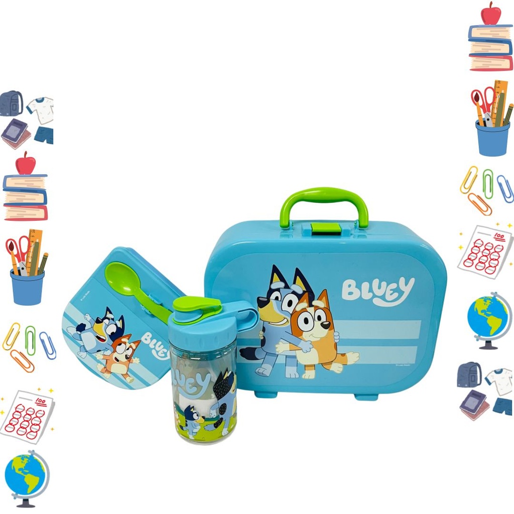 Lonchera plastica personajes bluey 