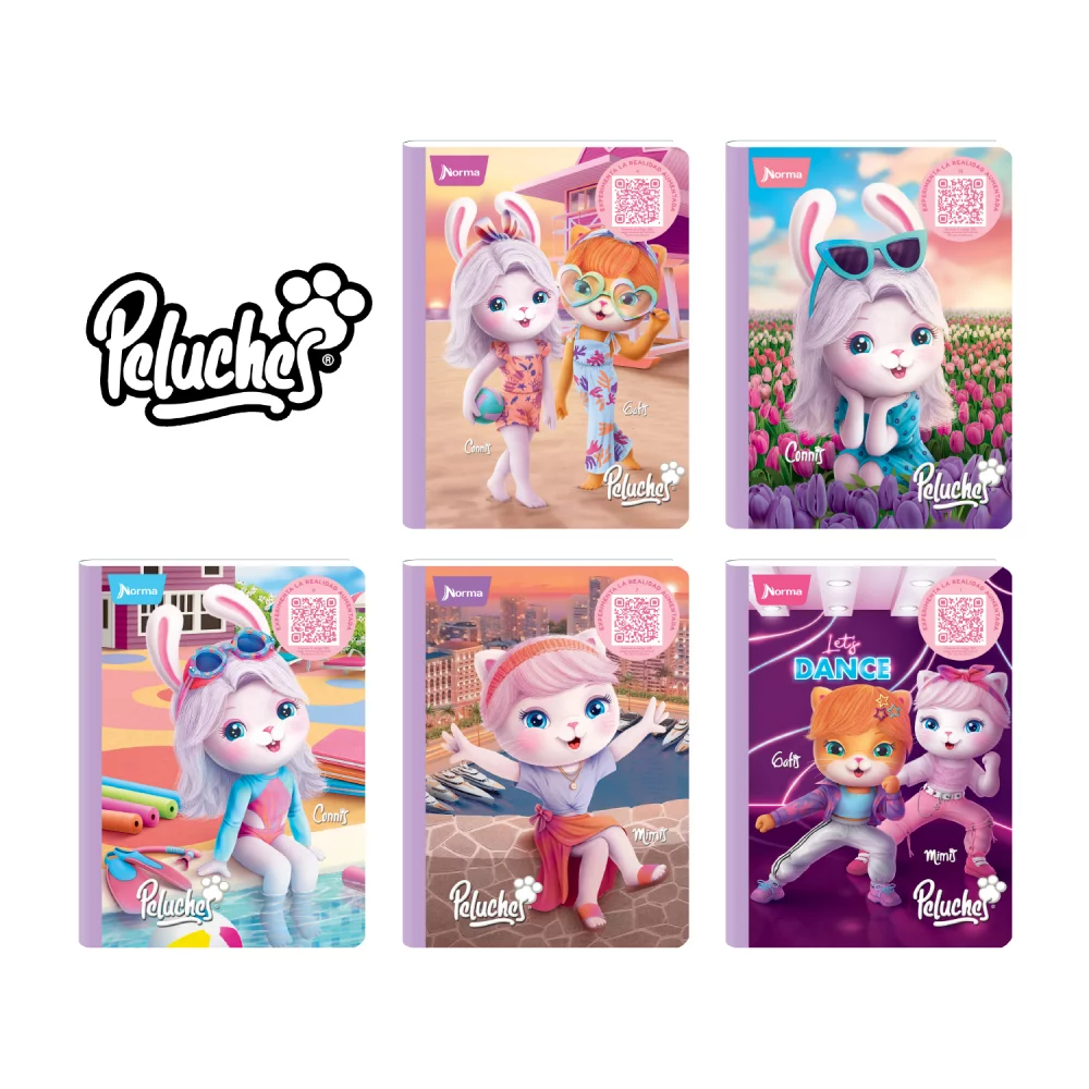 Cuaderno norma gama media peluche 100H cuadro