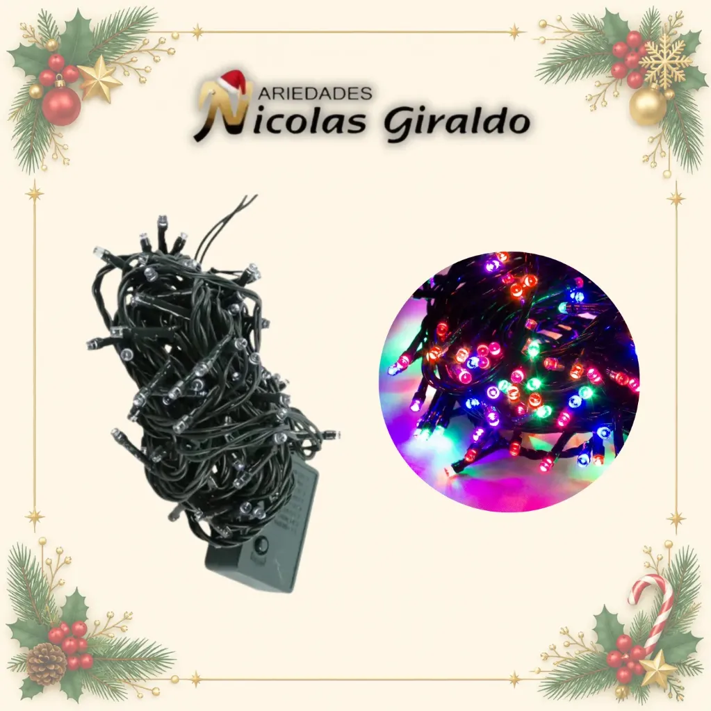 INSTALACION LED X100L LINEAL MULTICOLOR 9 MTS CABLE VERDE