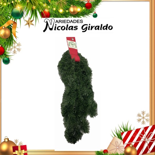 [AN1014] GUIRNALDA NACIONAL VERDE OSCURO 7.5 X4 MTS