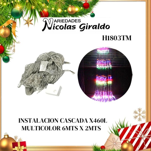 [H1803TM] @INSTALACION CASCADA X460L MULTICOLOR 6MTS X 2MTS 