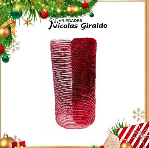 [VNG-100VT] @MALLA DECORATIVA 26CM 8 YARDAS VINOTINTO