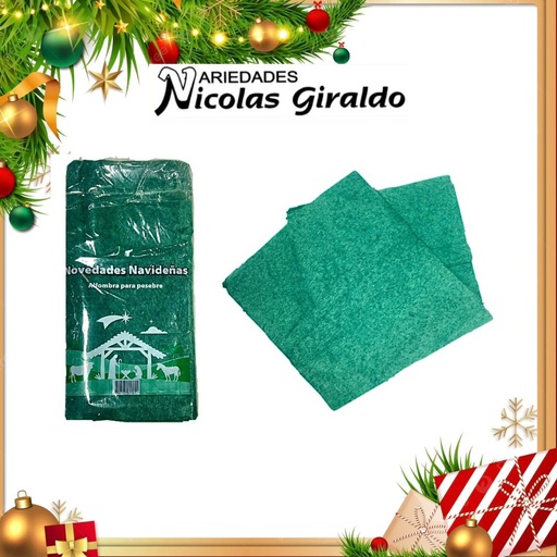 [TV80] TAPETE PESEBRE VERDE 80X100