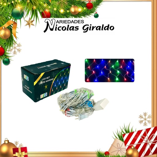 [S3948TM] @INSTALACION MALLA LED 120L 2X1 MTS MULTICOLOR 