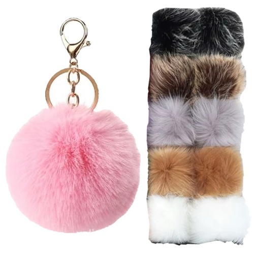 [JAM00593] Llavero peludo bola pqt x12 