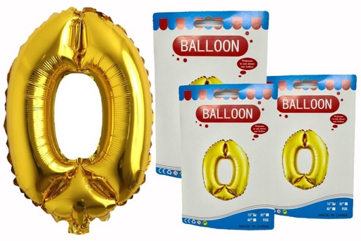 [DF-013] @(YN-340) Numero inflable dorado #0 