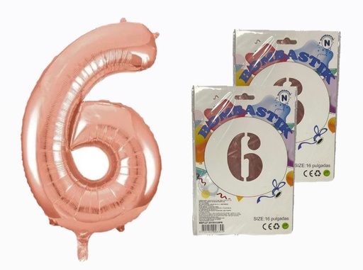 [DF-013] @Numero inflable p rosa #6