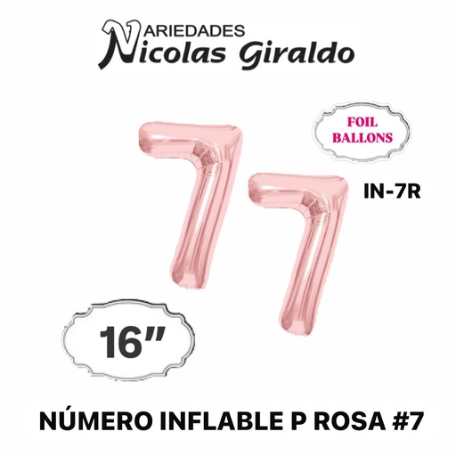 [DF-013] @Numero inflable p rosa #7