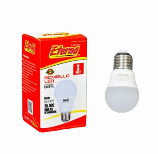 [ET3WLD] Bombillo eterna 3 watts redondo