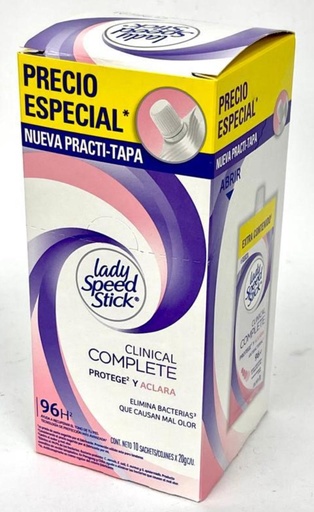 [61024844] Desodorante sobre lady clinical tapa 20g x10 sachets