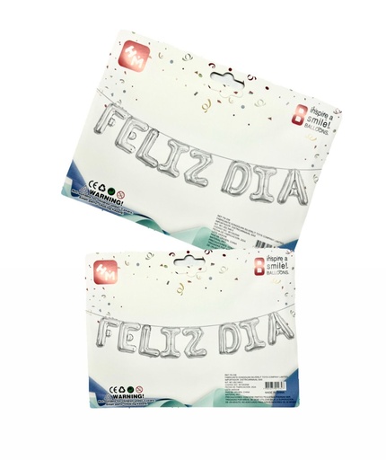 [YN-336] Inflable feliz dia plata letra