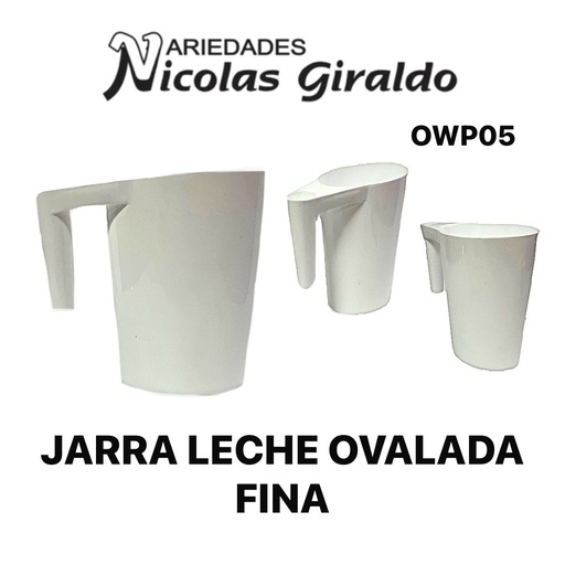[OWP05] Jarra leche ovalada fina