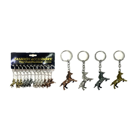 [PT27937] Llavero caballo metal pqt x12