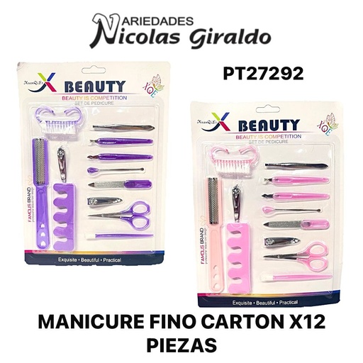 [PT27292] Manicure fino carton x12 piezas