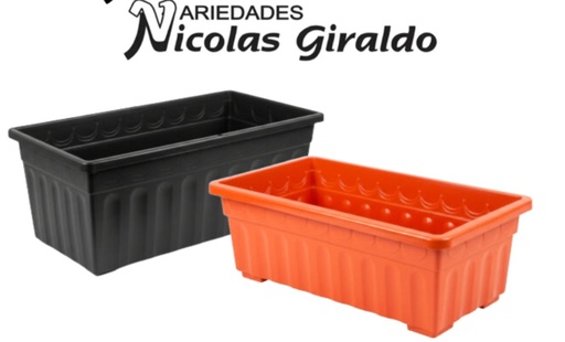 [MT4444] Matera jardinera grande rectangular fina mundiplas