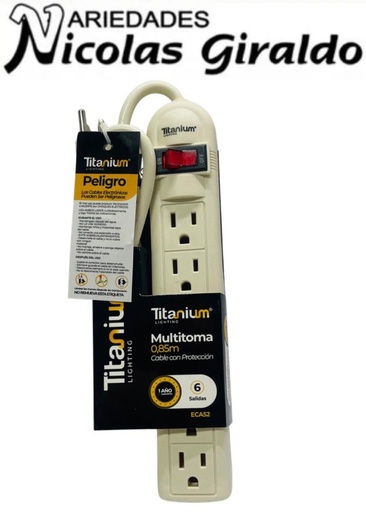 [ECA52] Multitoma largo 6 puestos titanium