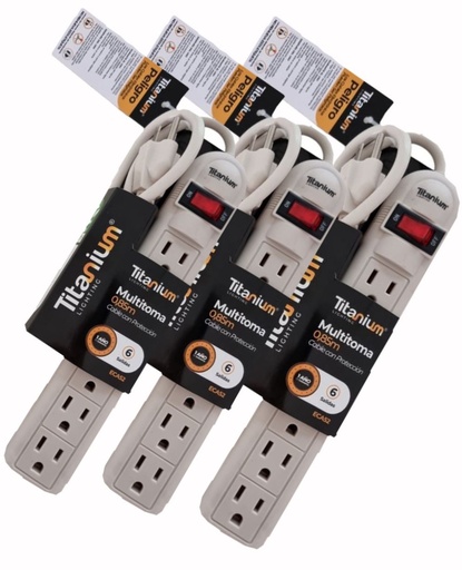 [ECA52] Multitoma largo 6 puestos titanium