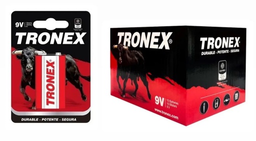 [TR9VRB1] Pila tronex cuadrada 9v caja x10