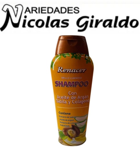 [PDC141] Shampoo renacer x500ml aceite argan