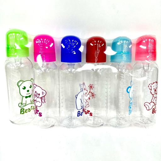 [PTP-0015] Tetero liso grande 8oz traslucido paquete x6