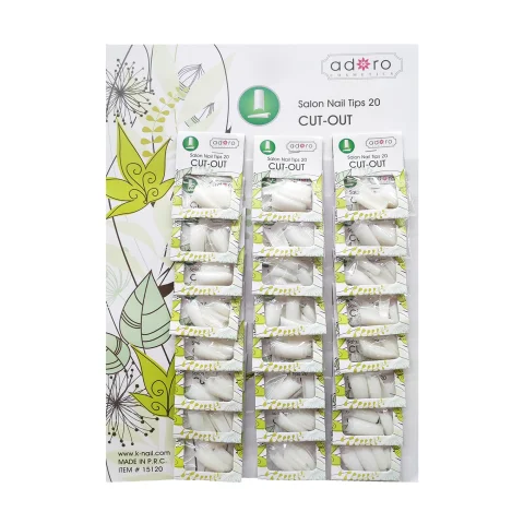 [15120] Uñas adoro CUT-OUT blanca x24 Carton verde