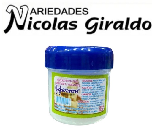[V120] Vaselina jeferson x120 ml grande
