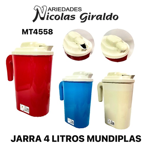 [MT4558] jarra 4 litros mundiplas